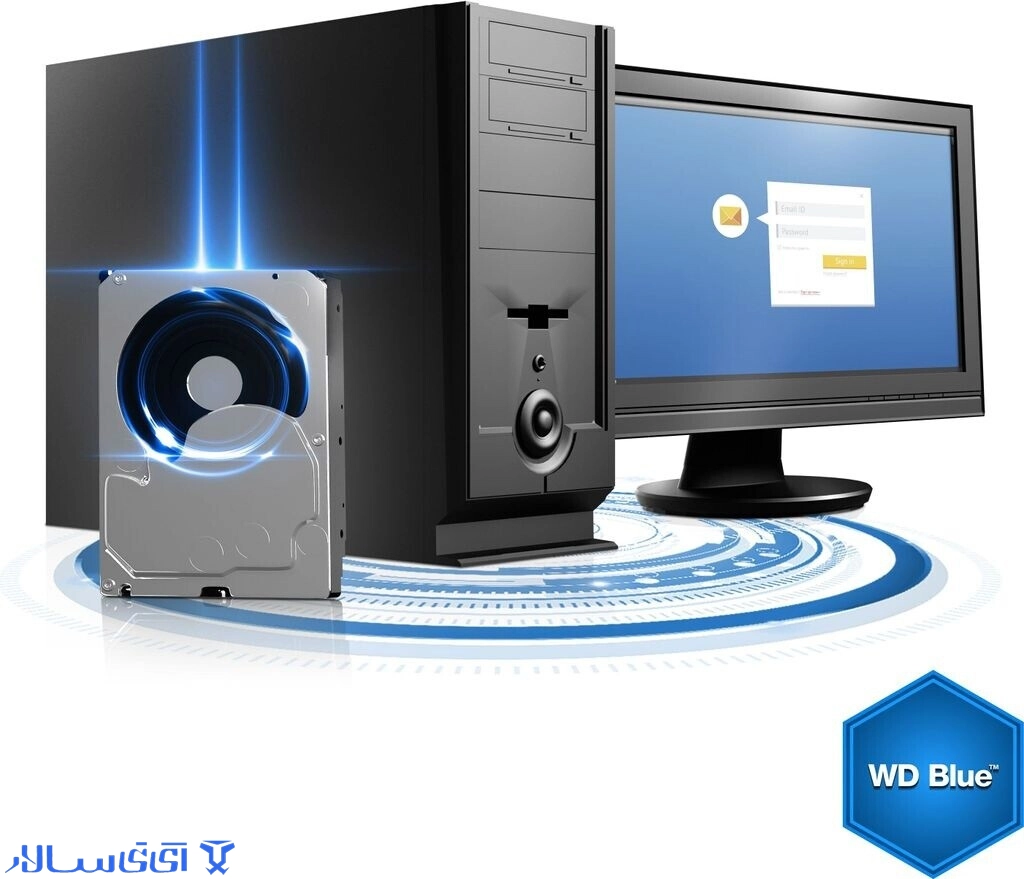 خرید هارد اینترنال وسترن دیجیتال آبی 2 ترابایت مدل Blue WD20EZRZ