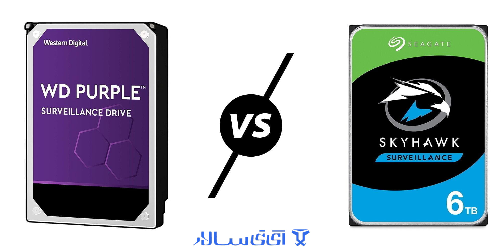 مقایسه هارد دیسک وسترن دیجیتال بنفش و سیگیت اسکای هاوک