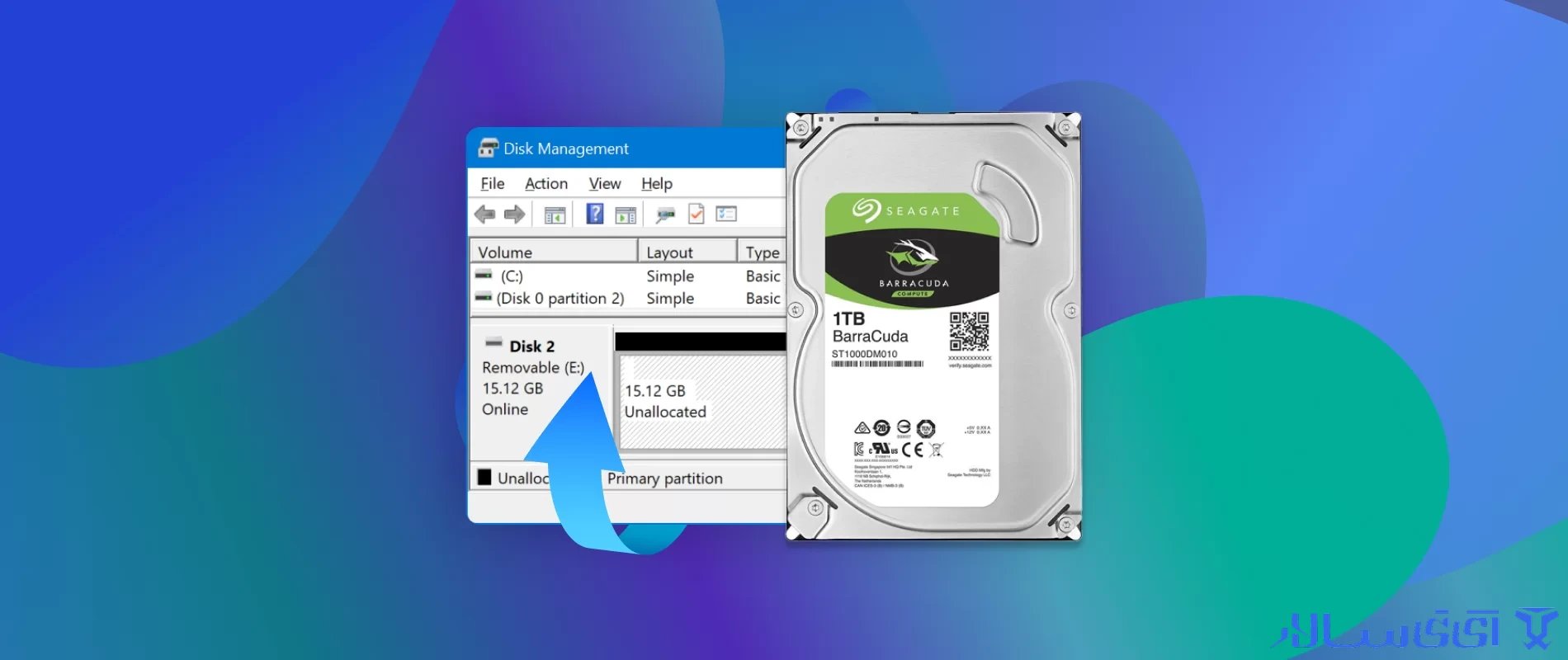 رفع مشکل Unallocated شدن هارد