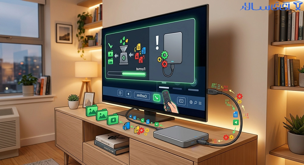 علت فرمت شدن هارد اکسترنال بعد از اتصال به TV